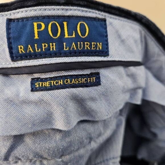 Polo Ralph Lauren Corduroy Navy Stretch Classic Fit Straight Pants 40/32 - Picture 4 of 6